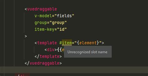 vue scoped slots|webstorm unrecognized slot name.